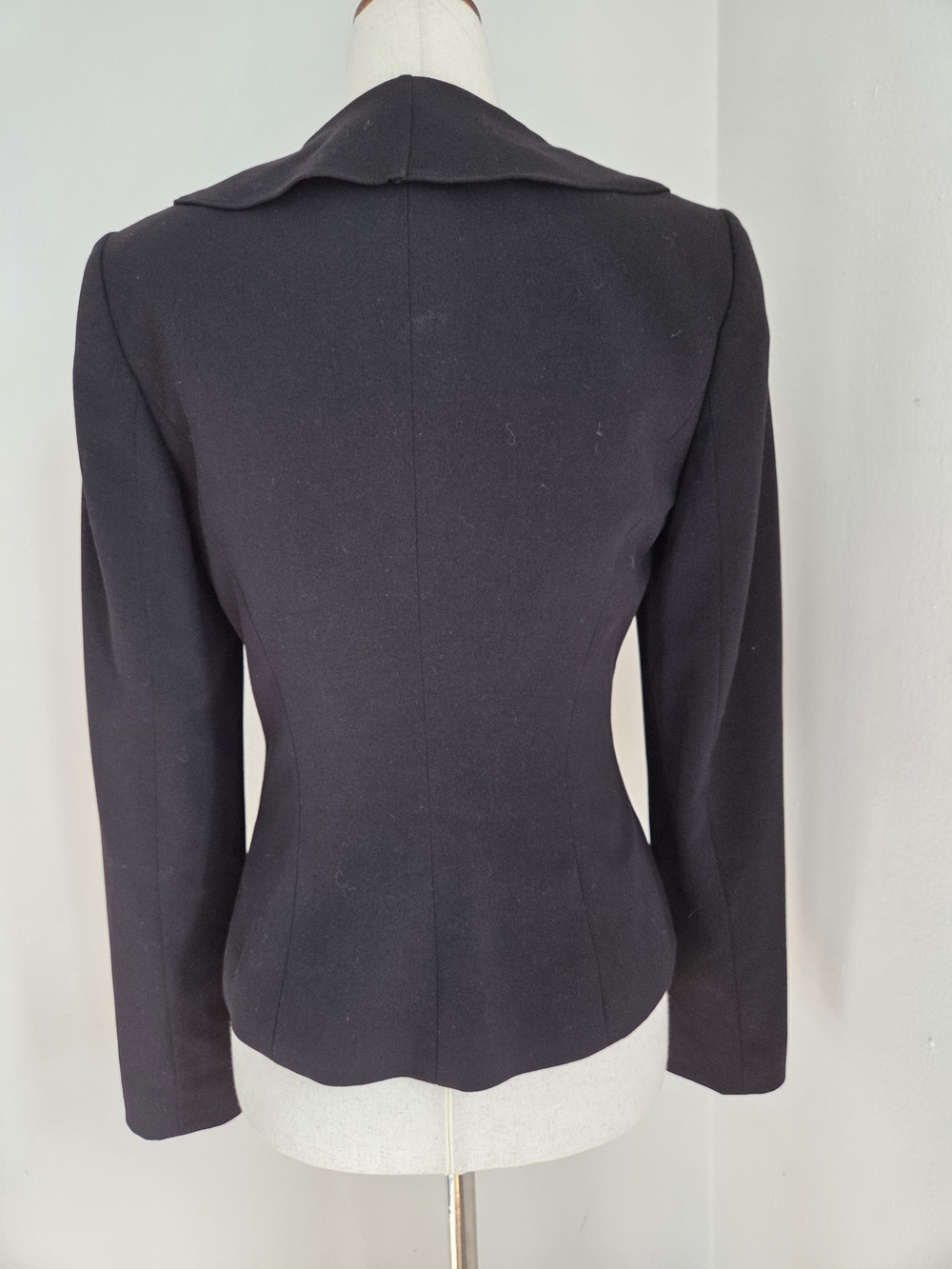 Calvin Klein Black Ruffle-Front Blazer - Picture 2 of 10
